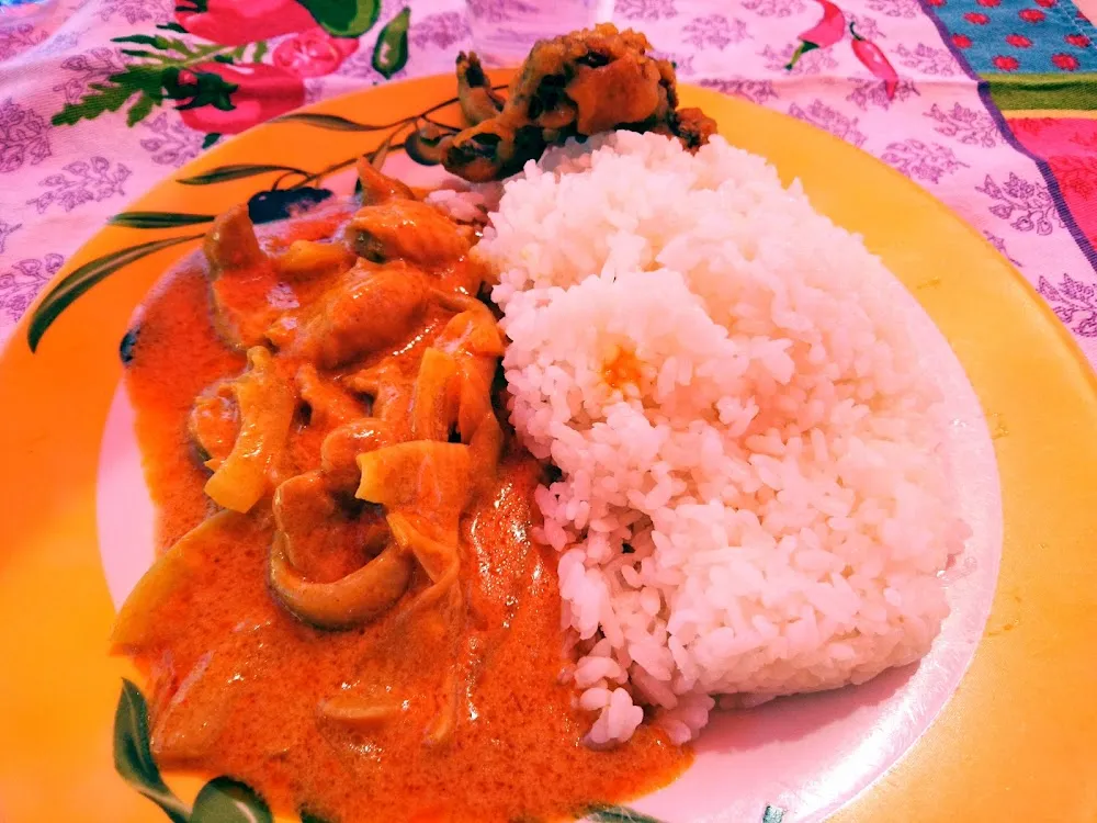 Poulet Au Curry Et Riz Nature